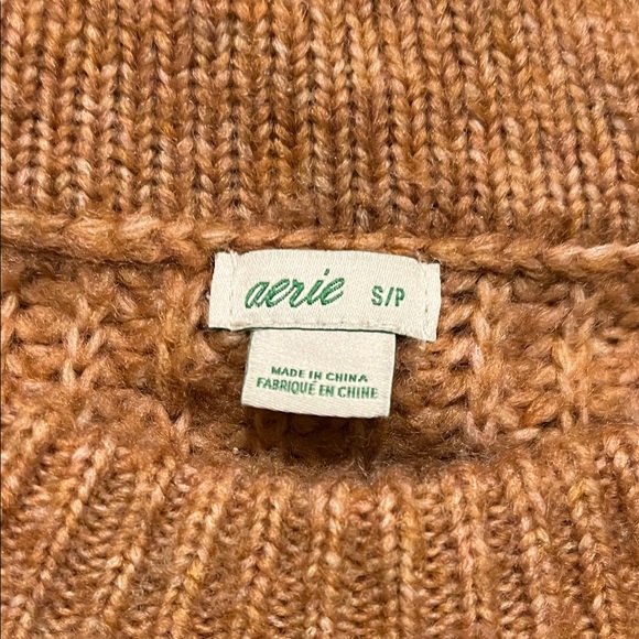 Aerie Warm Tan Crew Neck Sweater - Picture 2 of 7